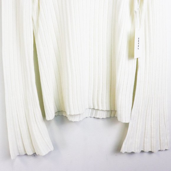 NWT Frame Bell Sleeve Pointelle Rib Knit Sweater - Picture 8 of 9